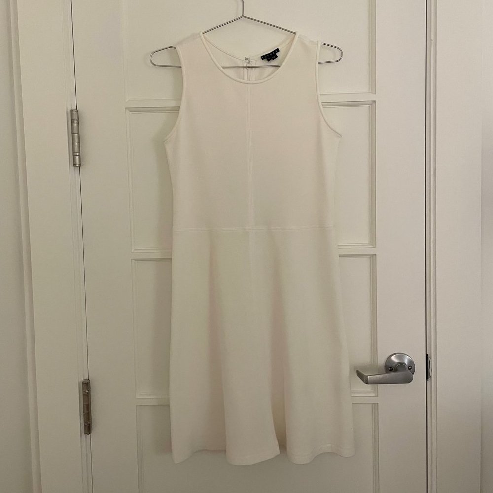 Theory white cotton/spandex sleeveless dress -  Size Small